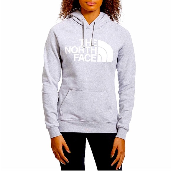 🆕 The North Face Women's Half Dome Fleece Pullover Hoodie, Gray - Picture 1 of 9
